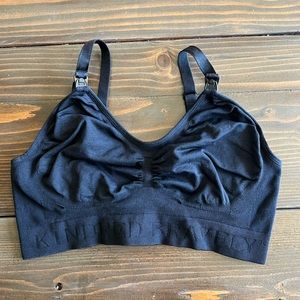 Kindred Bravely Sublime nursing bra, black, size L. Pads removed.